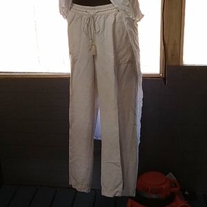 Linen wide legs pants